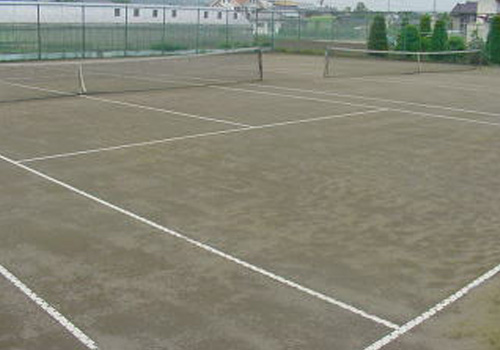 長野県軽井沢　鳥井原荘の私有テニスコート