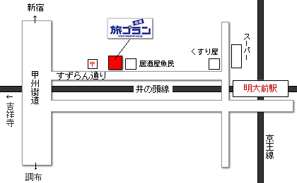 旅プラン事務所までの地図
