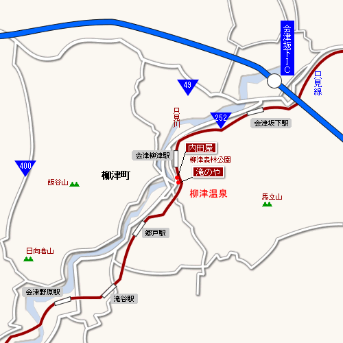 福島県/地図 柳津町 会津柳津 合宿の宿案内 旅プランの地図・MAPから