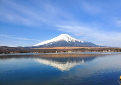 山中湖と富士山