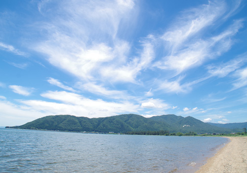 白浜荘本館から眺める琵琶湖