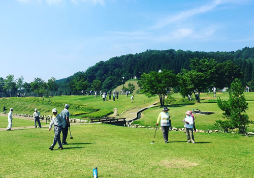 滋賀県今津 家族旅行村 ビラデスト今津の私有グラウンドゴルフ場