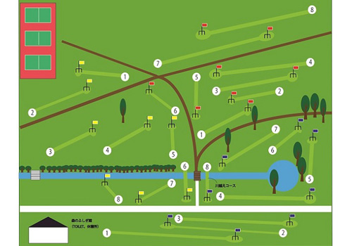 滋賀県今津　家族旅行村 ビラデスト今津の私有グラウンドゴルフ場
