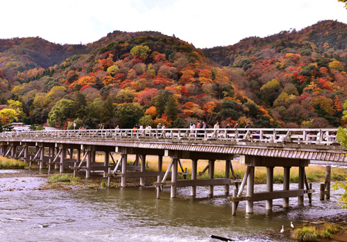 渡月橋(徒歩で約15分)